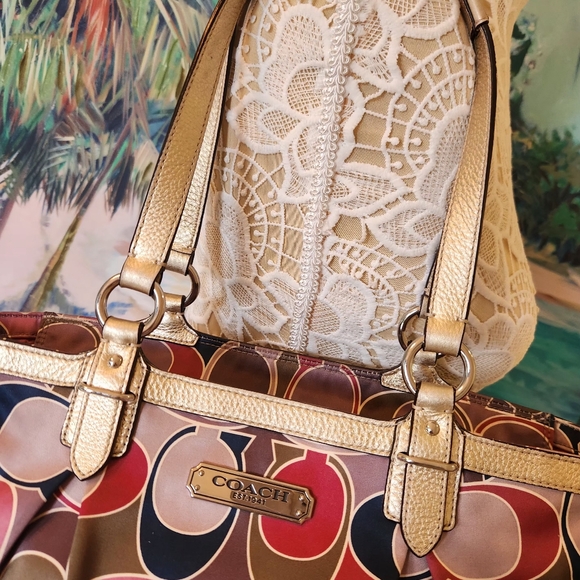 Coach Bag- Free matching Wallet! Check out those colors! - Picture 3 of 16